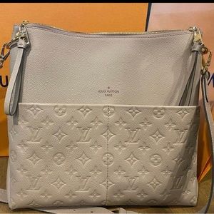 Louis Vuitton maida hobo turtle dove monogram empreinte leather